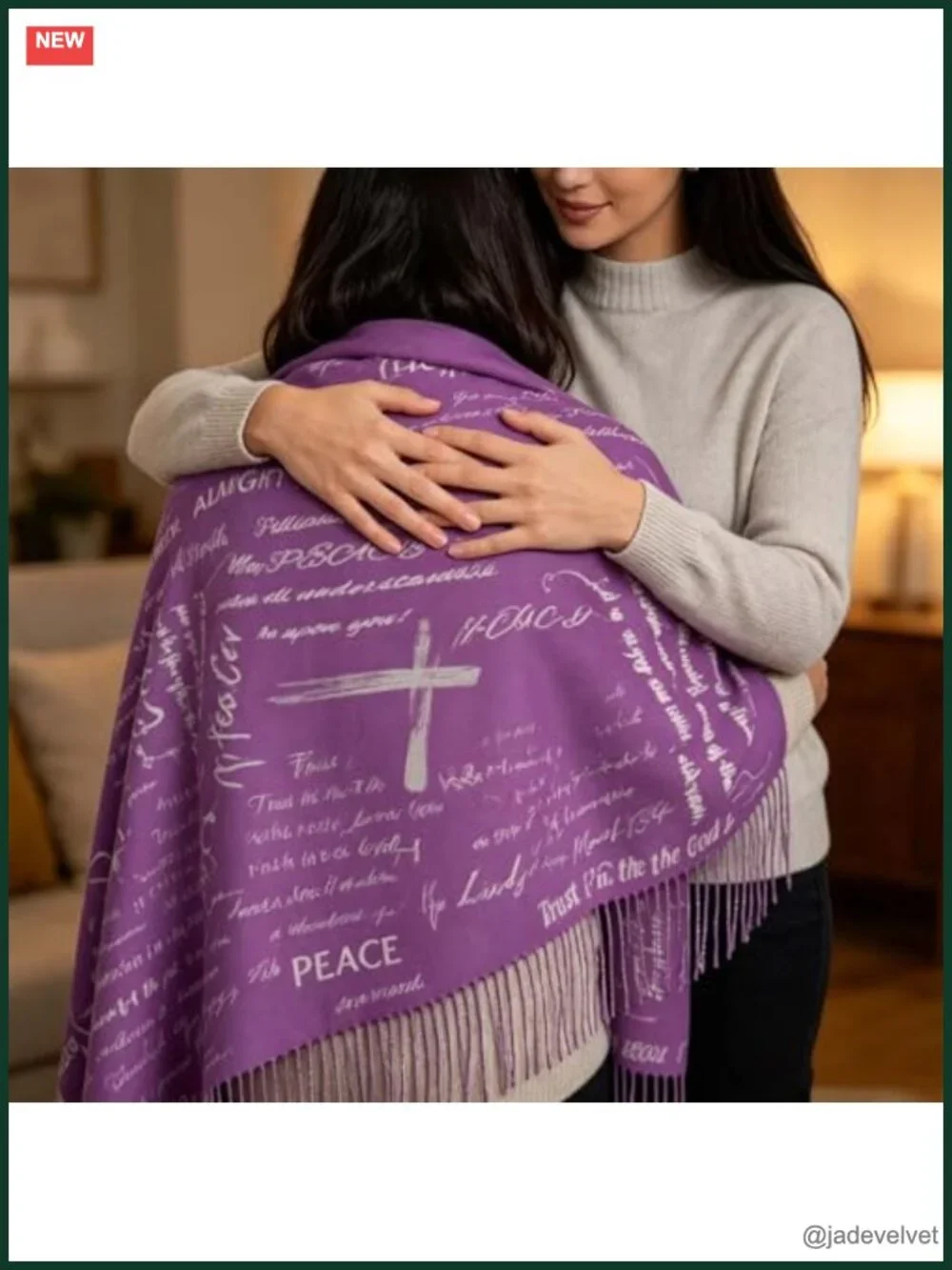 Cashmere-Like Scarf Wrap Shawl Church Prayer Bible Verse Christian